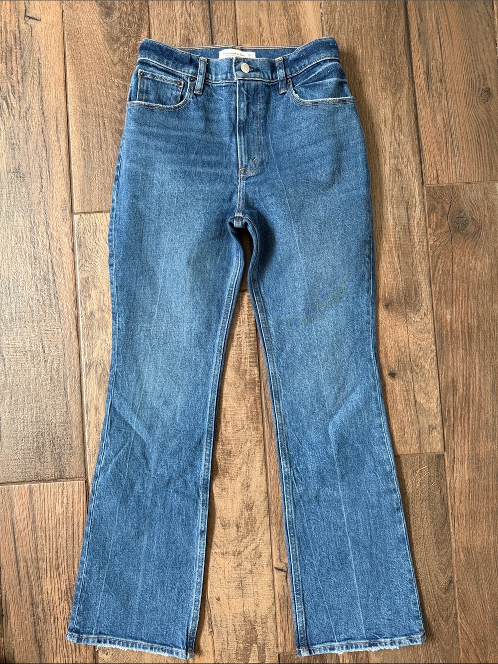 Abercrombie & Fitch Medium Blue Flared Women's Jeans